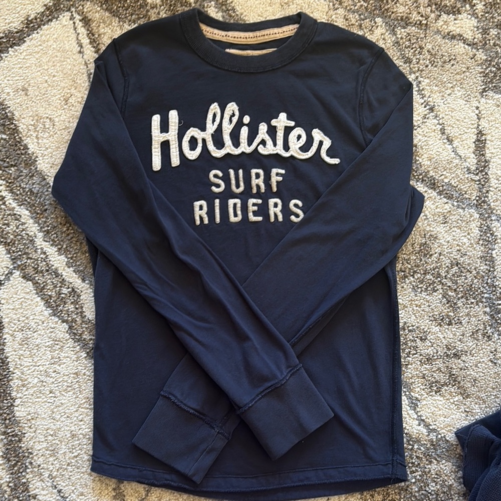 Hollister Navy Long Sleeve Shirt